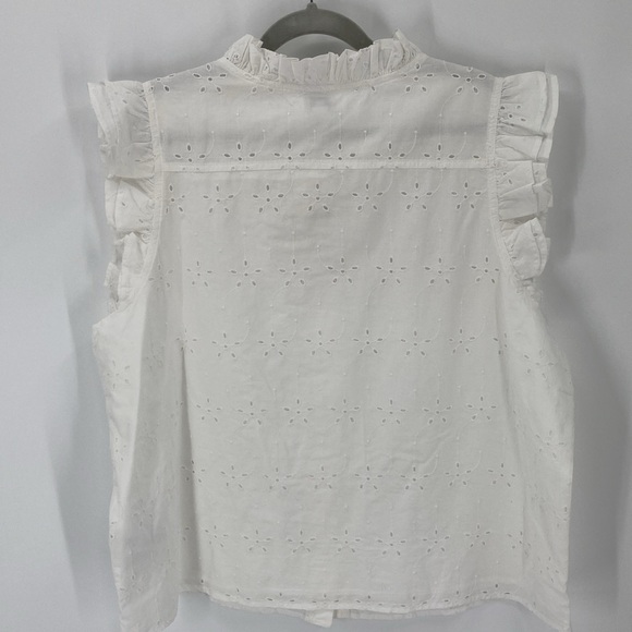 J. Crew Eyelet Button Front Top NWT Size XXL - Picture 4 of 10